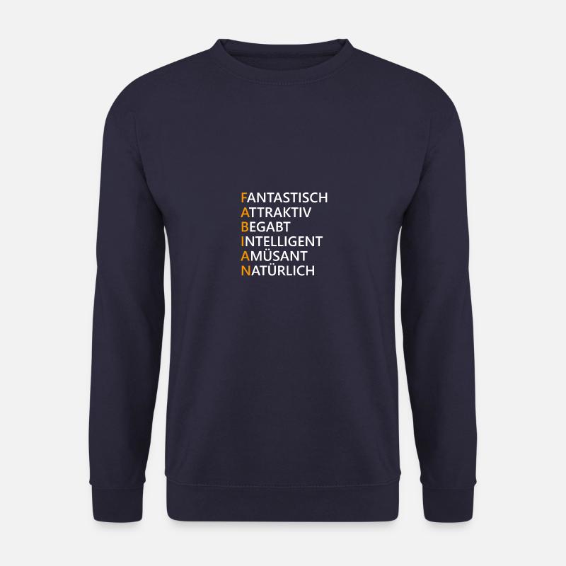 Fabian Name Geschenk - Unisex Pullover - Navy
