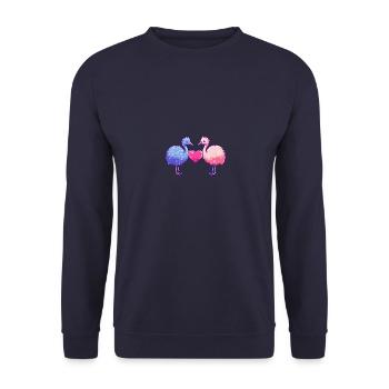 Bouquet Couple Amour Saint Valentin - Sweat-shirt Unisexe - marine - Devant - Alina (178cm) & Michal (187cm)