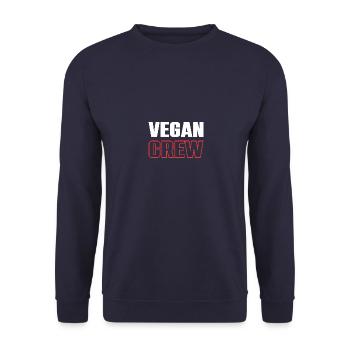 Vegan Crew - Unisex Sweatshirt - navy - Front - Alina (178cm) & Michal (187cm)