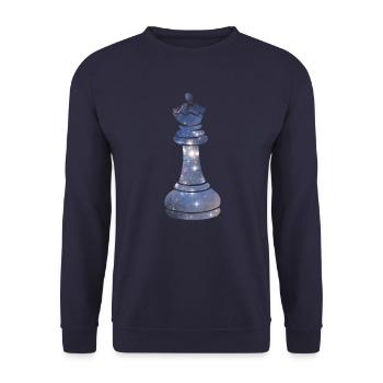 Reine Chess Piece Starry Night Galaxy cadeau - Sweat-shirt Unisexe - marine - Devant - Alina (178cm) & Michal (187cm)