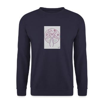 One eyed being - Unisex Pullover - Navy - Vorne - Alina (178cm) & Michal (187cm)