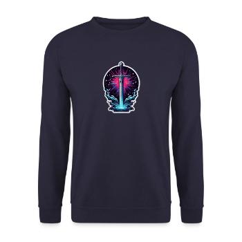 Épée galactique - Sweat-shirt Unisexe - marine - Devant - Alina (178cm) & Michal (187cm)
