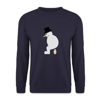 Mobile Softeis-Fabrik? - Unisex Pullover - Navy - Vorne - Alina (178cm) & Michal (187cm)