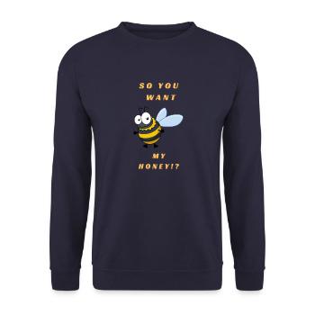 Douce abeille abeille abeille - Sweat-shirt Unisexe - marine - Devant - Alina (178cm) & Michal (187cm)