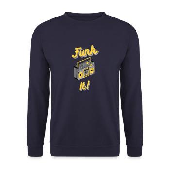 Funk It - Unisex Sweatshirt - navy - Front - Alina (178cm) & Michal (187cm)