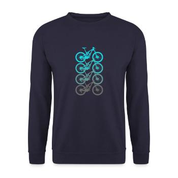 Bike Bike Bike Bike - Unisex Sweatshirt - navy - Front - Alina (178cm) & Michal (187cm)