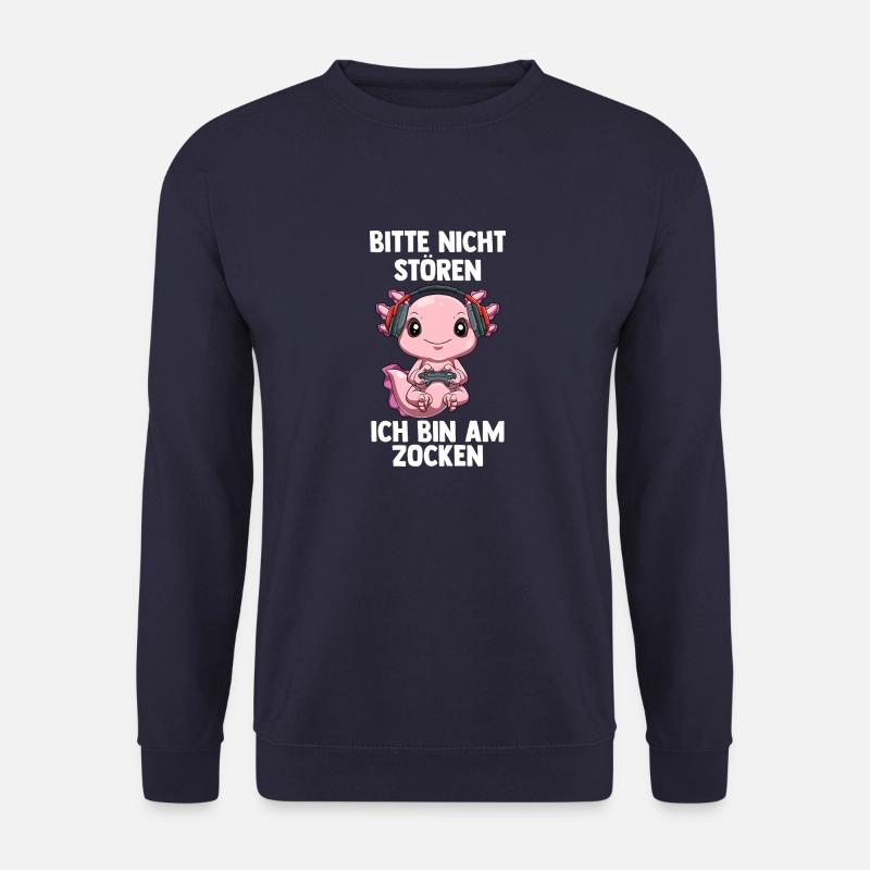 Gaming Axolotl - Computer Spiele Videospiele - - Unisex Pullover - Navy