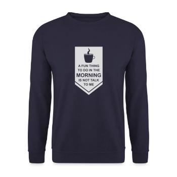 not talk to me - Unisex Pullover - Navy - Vorne - Alina (178cm) & Michal (187cm)