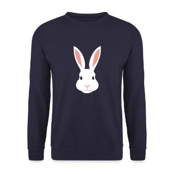 White female rabbit - Unisex Sweatshirt - navy - Front - Alina (178cm) & Michal (187cm)