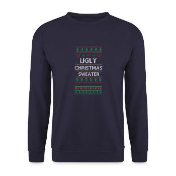 Design de Noël laid Pixel Art - Sweat-shirt Unisexe - marine - Devant - Alina (178cm) & Michal (187cm)