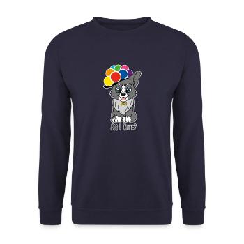 Hund - Unisex Pullover - Navy - Vorne - Alina (178cm) & Michal (187cm)