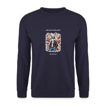 Le lapin de Pâques a des œufs - Sweat-shirt Unisexe - marine - Devant - Alina (178cm) & Michal (187cm)