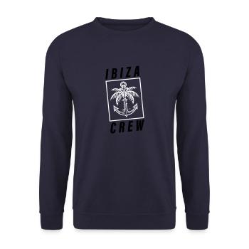Ibiza Crew Anchor Palm Tree Holidays - Unisex Sweatshirt - navy - Front - Alina (178cm) & Michal (187cm)