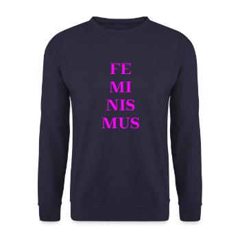 Feminismus Geschenkidee Feministin feministisch - Unisex Pullover - Navy - Vorne - Alina (178cm) & Michal (187cm)