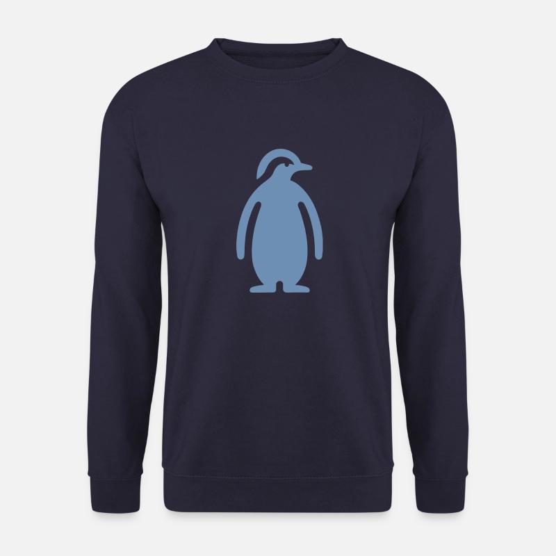 Penguin Silhouette Elegant Design - Unisex Sweatshirt - navy