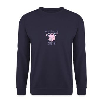 erstklassig 2018 - Unisex Pullover - Navy - Vorne - Alina (178cm) & Michal (187cm)