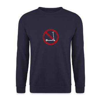 No scooters allowed anti-scootering - Unisex Pullover - Navy - Vorne - Alina (178cm) & Michal (187cm)