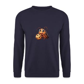 Süße Kakerlake Cookie Cartoon Dessert - Unisex Pullover - Navy - Vorne - Alina (178cm) & Michal (187cm)