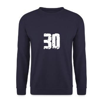 30 Nombre Vintage - Sweat-shirt Unisexe - marine - Devant - Alina (178cm) & Michal (187cm)