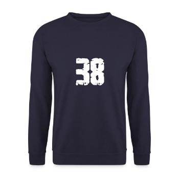 38 Nombre Vintage - Sweat-shirt Unisexe - marine - Devant - Alina (178cm) & Michal (187cm)