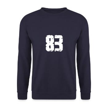 83 Nombre Vintage - Sweat-shirt Unisexe - marine - Devant - Alina (178cm) & Michal (187cm)