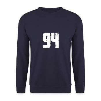 94 Number Vintage - Unisex Sweatshirt - navy - Front - Alina (178cm) & Michal (187cm)