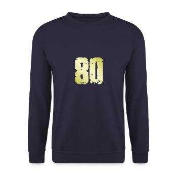 80 Number Vintage - Unisex Sweatshirt - navy - Front - Alina (178cm) & Michal (187cm)