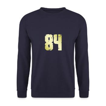 84 Zahl Vintage - Unisex Pullover - Navy - Vorne - Alina (178cm) & Michal (187cm)