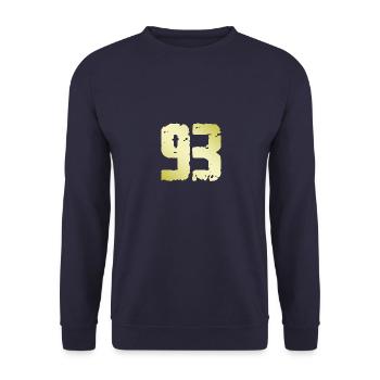 93 Number Vintage - Unisex Sweatshirt - navy - Front - Alina (178cm) & Michal (187cm)