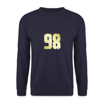 98 Number Vintage - Unisex Sweatshirt - navy - Front - Alina (178cm) & Michal (187cm)