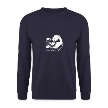 Polar Bear Polar Bear Boxer Martial Arts MMA - Unisex Sweatshirt - navy - Front - Alina (178cm) & Michal (187cm)