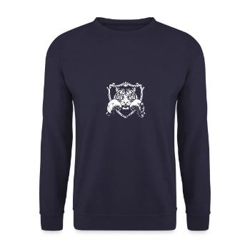 Tiger Boxer Boxen MMA - Unisex Pullover - Navy - Vorne - Alina (178cm) & Michal (187cm)