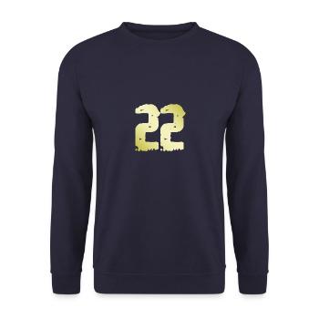 22 Nombre Vintage - Sweat-shirt Unisexe - marine - Devant - Alina (178cm) & Michal (187cm)