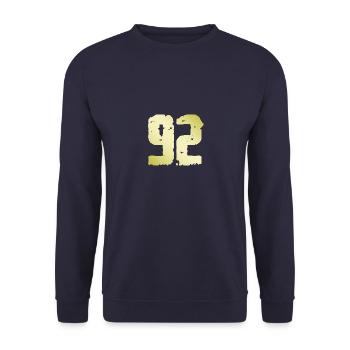 92 Number Vintage - Unisex Sweatshirt - navy - Front - Alina (178cm) & Michal (187cm)
