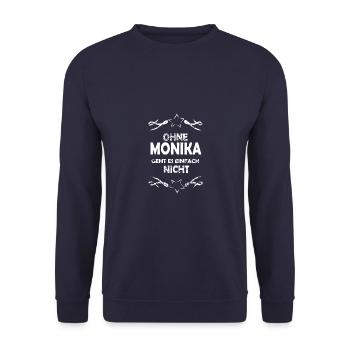Monika - Unisex Pullover - Navy - Vorne - Alina (178cm) & Michal (187cm)