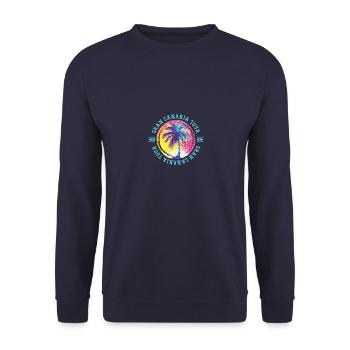 Gran Canaria Tour Palm Trees Colorful - Unisex Sweatshirt - navy - Front - Alina (178cm) & Michal (187cm)