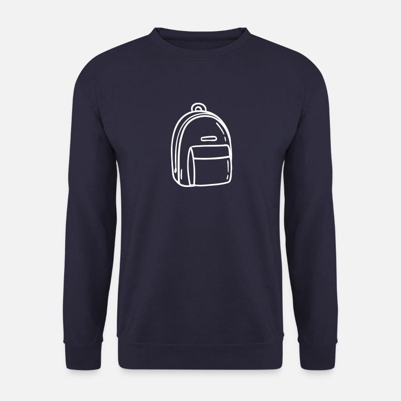 Backpack Hand Drawn - Unisex Sweatshirt - navy