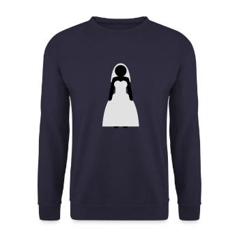 wedding_woman - Unisex Pullover - Navy - Vorne - Alina (178cm) & Michal (187cm)