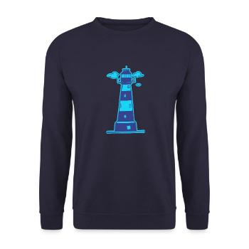 The Lighthouse - Unisex Sweatshirt - navy - Front - Alina (178cm) & Michal (187cm)
