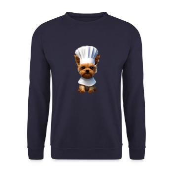 Yorkshire Terrier Restaurateur Dog Cooking Puppy - Unisex Sweatshirt - navy - Front - Alina (178cm) & Michal (187cm)