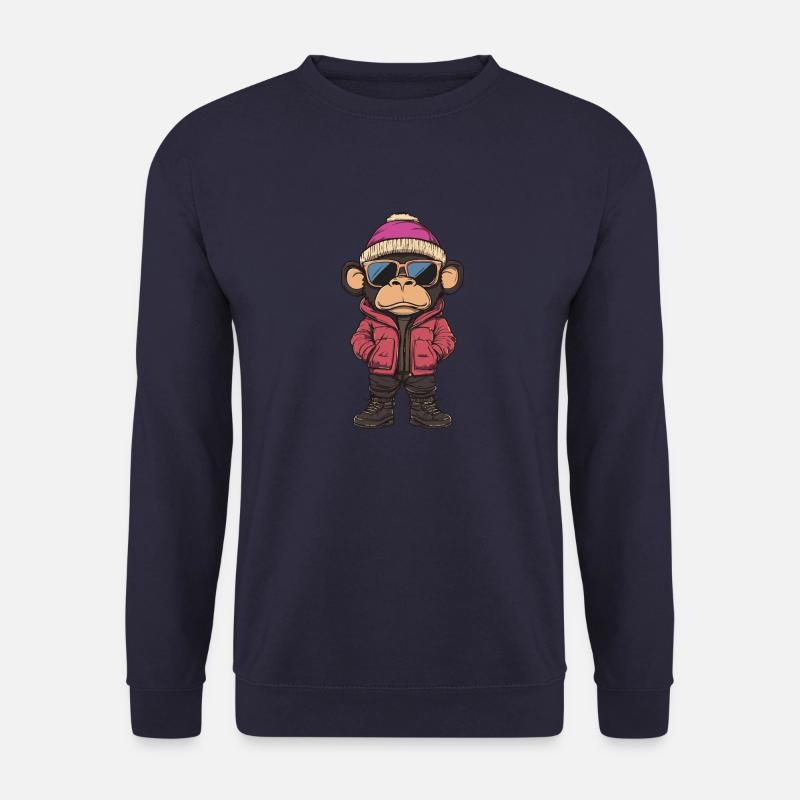 Monkey Winter - Unisex Sweatshirt - navy