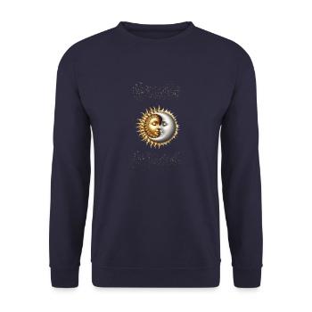 Sun Moon Love - Unisex Sweatshirt - navy - Front - Alina (178cm) & Michal (187cm)
