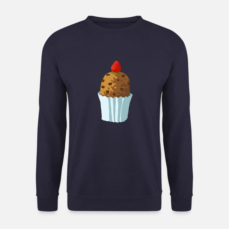 schmackhaftes Schokotörtchen mit Erdbeere - Unisex Pullover - Navy