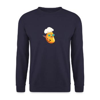 potato - Unisex Sweatshirt - navy - Front - Alina (178cm) & Michal (187cm)