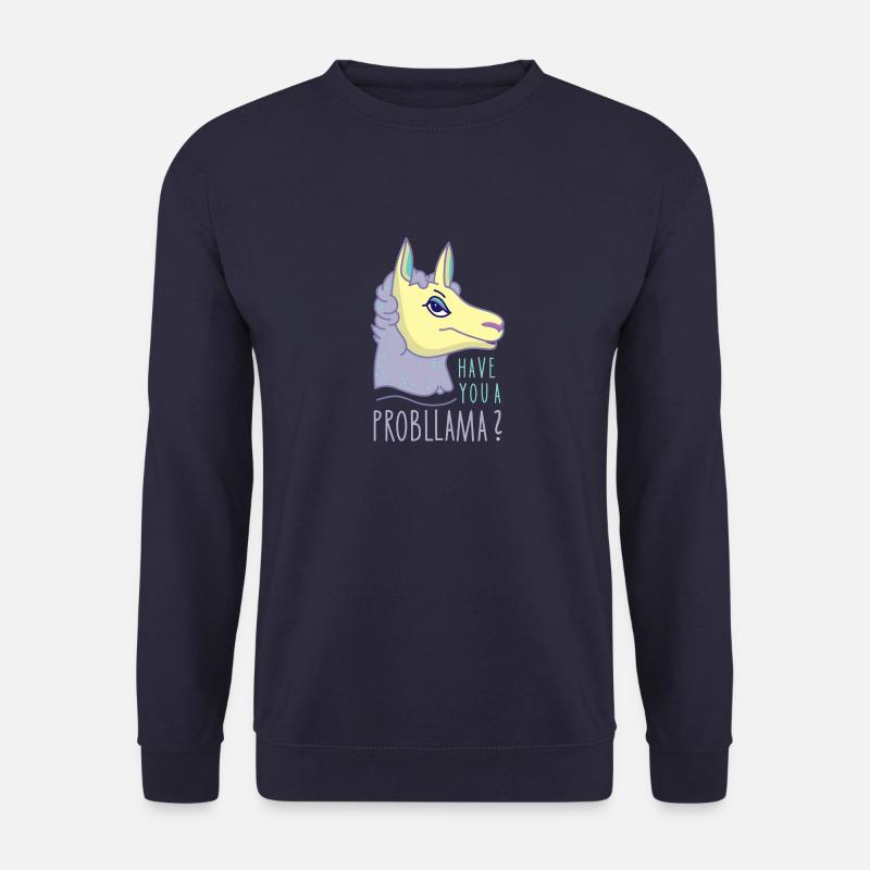 Lustiges Lama mit Spruch - Unisex Pullover - Navy