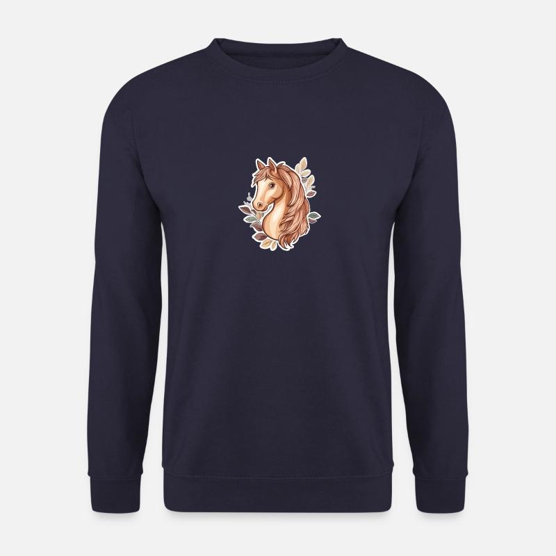 Cheval Feuilles d’automne - Sweat-shirt Unisexe - marine