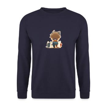 Mon ami le chat - Sweat-shirt Unisexe - marine - Devant - Alina (178cm) & Michal (187cm)