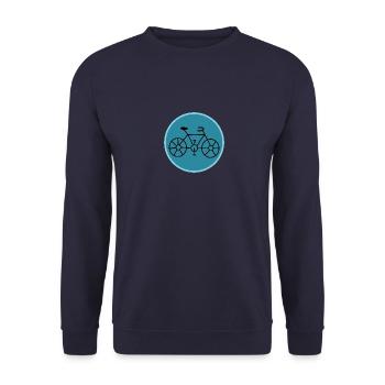 BICYCLE. CYCLING. - Unisex Sweatshirt - navy - Front - Alina (178cm) & Michal (187cm)