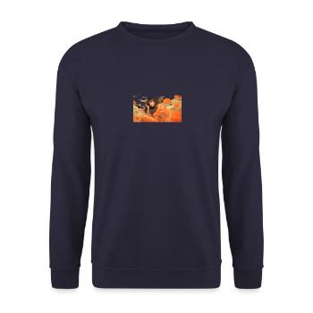 woman thinking - Unisex Sweatshirt - navy - Front - Alina (178cm) & Michal (187cm)