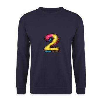 Bande dessinée à 2 chiffres - Sweat-shirt Unisexe - marine - Devant - Alina (178cm) & Michal (187cm)